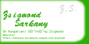 zsigmond sarkany business card